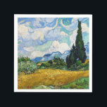 Vincent Van Gogh - Weizenfeld mit Zypressen Serviette<br><div class="desc">Weizenfeld mit Zypressen / Champ de ble avec cypres - Vincent Van Gogh,  Juli 1889</div>