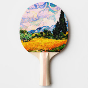 Vincent Van Gogh Weizenfeld mit Zypressen Tischtennis Schläger