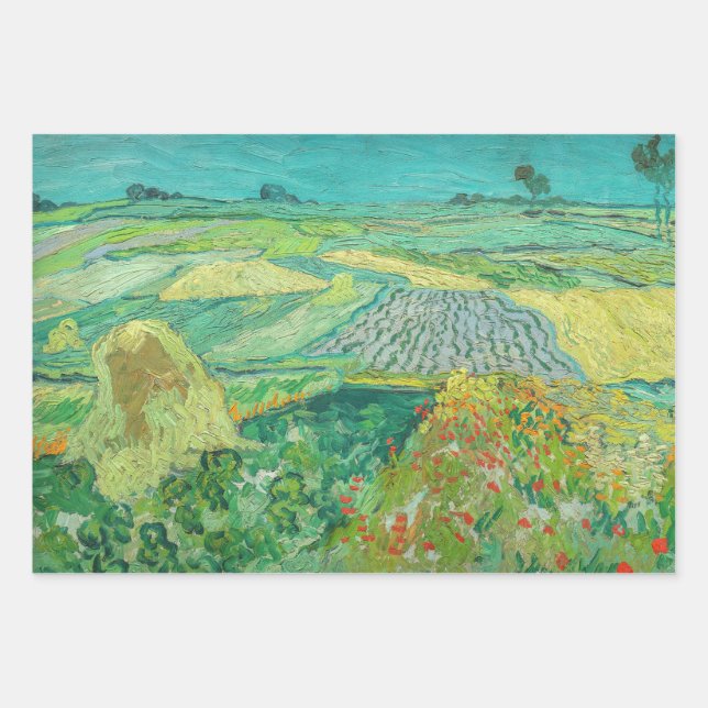 Vincent van Gogh - Weizenfelder bei Auvers Geschenkpapier Set (Vorderseite)
