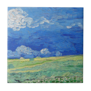 Vincent van Gogh - Weizenfelder unter Gewitterwolk Fliese