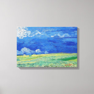 Vincent van Gogh - Weizenfelder unter Gewitterwolk Leinwanddruck