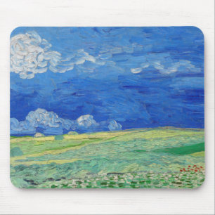 Vincent van Gogh - Weizenfelder unter Gewitterwolk Mousepad