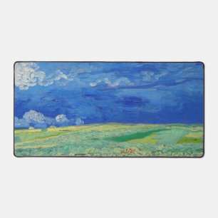 Vincent van Gogh - Weizenfelder unter Gewitterwolk Schreibtischunterlage