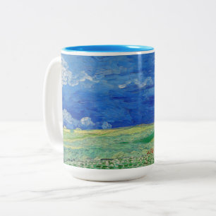 Vincent van Gogh - Weizenfelder unter Gewitterwolk Zweifarbige Tasse