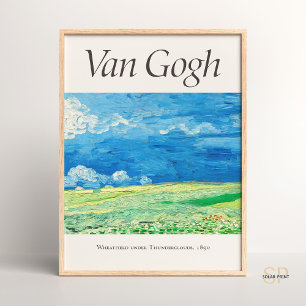 Vincent van Gogh Weizenfelder unter Gewitterwolken Poster