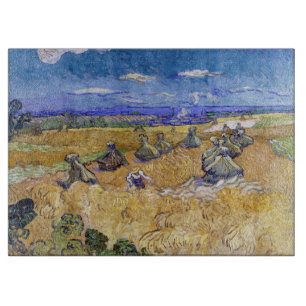 Vincent van Gogh - Weizenstapel mit Schnittern Schneidebrett