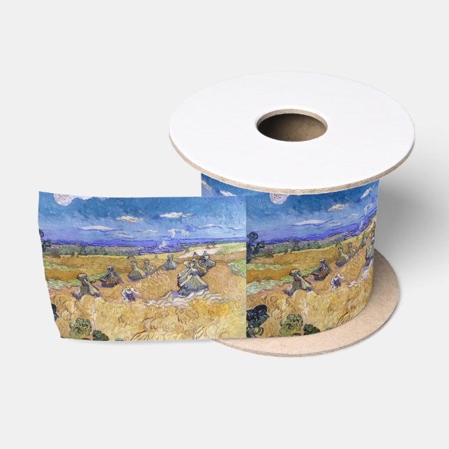 Vincent van Gogh - Weizenstapel mit Sensenmännern Satinband (Spule)