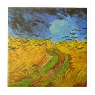 Vincent van Gogh Wheat Field mit Crows Fliese