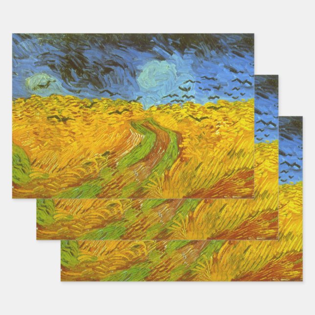 Vincent van Gogh Wheat Field mit Crows Geschenkpapier Set (Set)