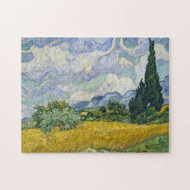 Vincent Van Gogh Wheat Field mit Cypressen (Horizontal)
