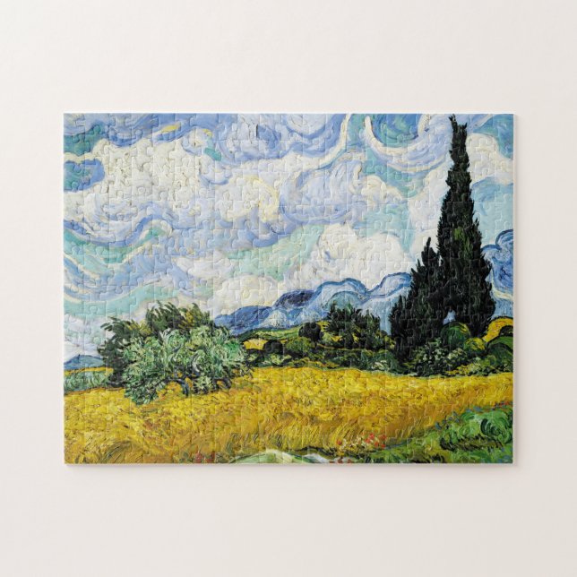 Vincent Van Gogh Wheat Field mit Cypressen (Horizontal)