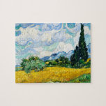 Vincent Van Gogh Wheat Field mit Cypressen<br><div class="desc">Vincent Van Gogh Wheat Field mit Cypressen Vintage Kunst Jigsaw Puzzle.</div>