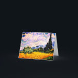 Vincent Van Gogh Wheat Field mit Cypressen Karte<br><div class="desc">Hübsch , Vintag , Schönes Gemälde Vincent Van Gogh Weizenfeld mit Zypressen Sticker.Dies ist ein altes Meisterwerk des niederländischen Meisters Vincent Van Gogh. Dieses Gemälde ist Teil seiner Weizenfeldserie. Diese Reihe von Naturlandschaftsmalereien wurden durch den Blick auf die Alpen inspiriert. Diese kunstvolle alte Ölmalerei hat eine schöne, lebendige, gesättigte Farbe....</div>