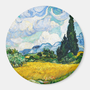 Vincent Van Gogh Wheat Field mit Cypressen Magnet