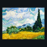 Vincent Van Gogh Wheat Field mit Cypressen Poster<br><div class="desc">Vincent Van Gogh Wheat Field mit Cypressen Vintage Kunst Poster</div>