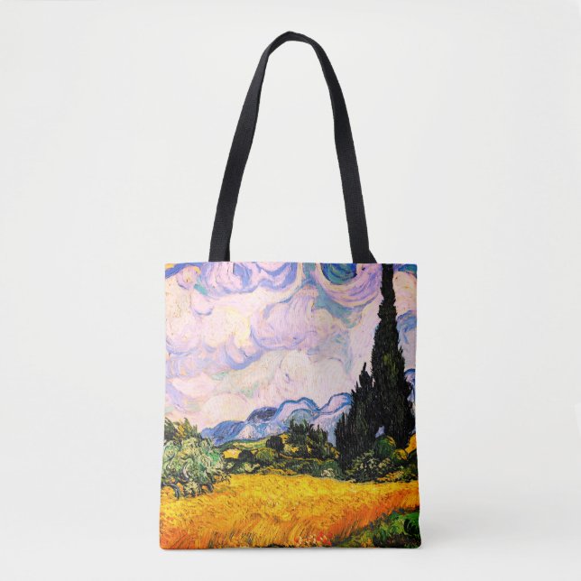 Vincent Van Gogh Wheat Field mit Cypressen Tasche (Vorderseite)