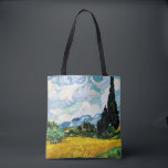 Vincent Van Gogh Wheat Field mit Zypressen (1889) Tasche<br><div class="desc">Hübsch , Vintag , Schönes Gemälde Vincent Van Gogh Weizenfeld mit Zypressen Sticker.Dies ist ein altes Meisterwerk des niederländischen Meisters Vincent Van Gogh. Dieses Gemälde ist Teil seiner Weizenfeldserie. Diese Reihe von Naturlandschaftsmalereien wurden durch den Blick auf die Alpen inspiriert. Diese kunstvolle alte Ölmalerei hat eine schöne, lebendige, gesättigte Farbe....</div>