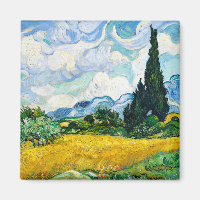 Vincent Van Gogh Wheat Field with Cypresses