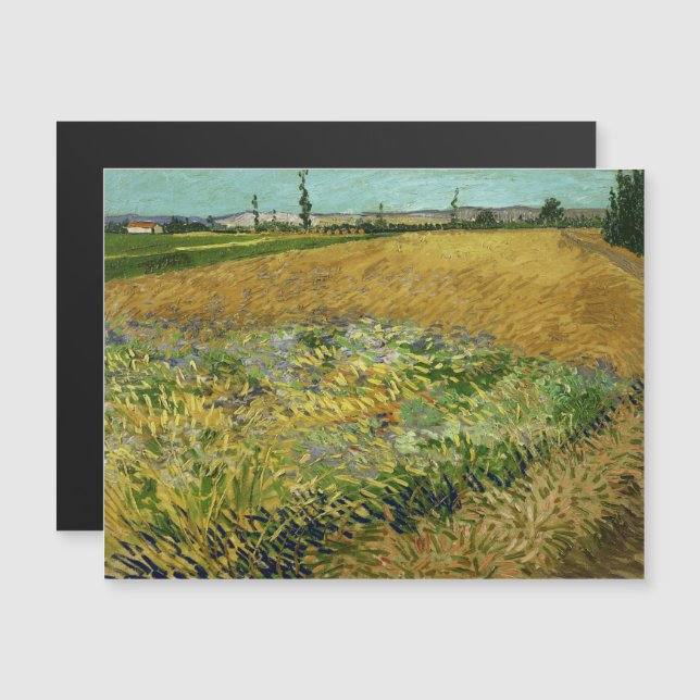 Vincent Van Gogh, Wheatfield, Korenveld Magneteinladung (Vorne/Hinten)