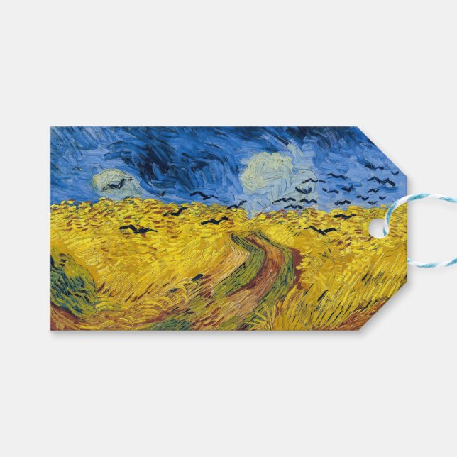 Vincent van Gogh - Wheatfield mit Crows Geschenkanhänger (Vorderseite (Horizontal))