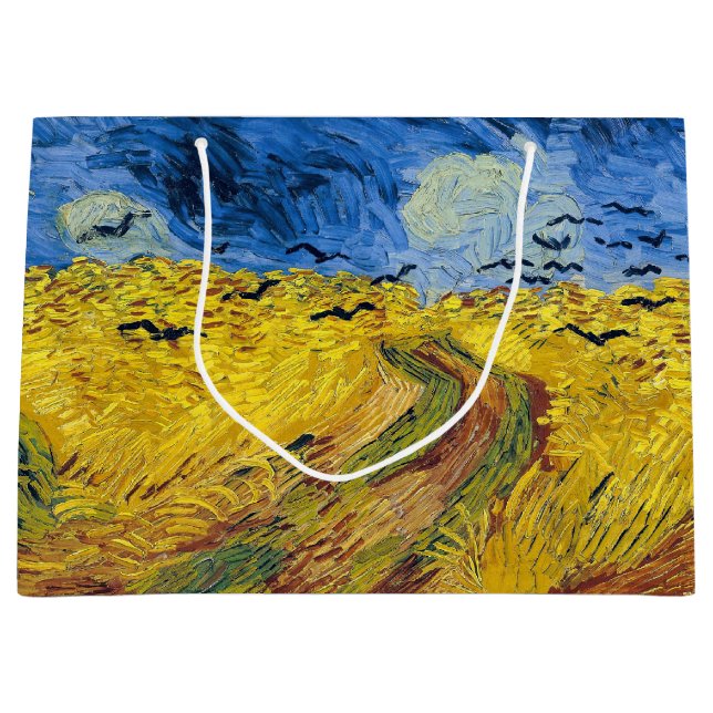 Vincent van Gogh - Wheatfield mit Crows Große Geschenktüte (Vorderseite)