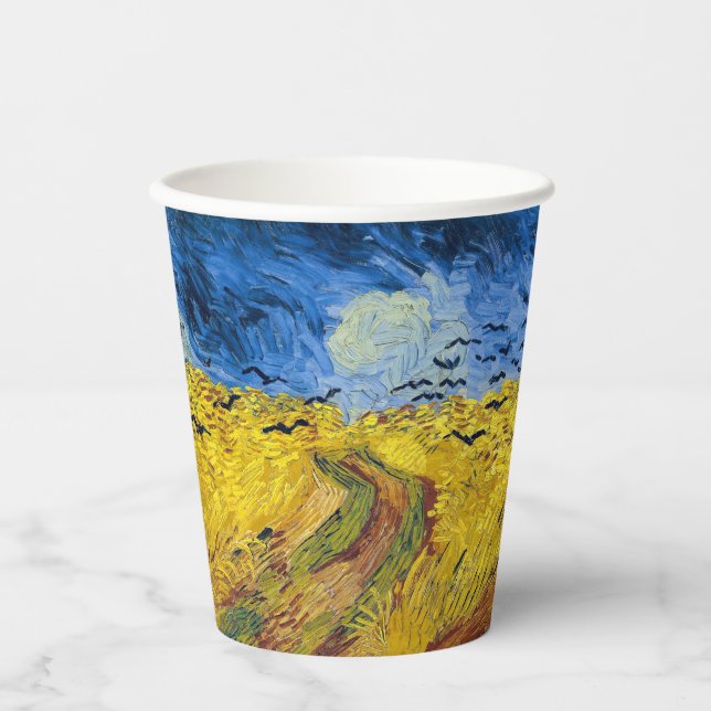 Vincent van Gogh - Wheatfield mit Crows Pappbecher (Vorderseite)