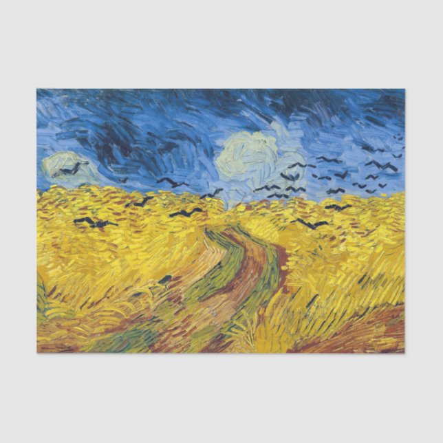 Vincent van Gogh - Wheatfield mit Crows Seidenpapier (Vorderseite)