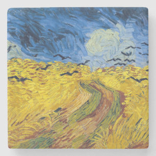Vincent van Gogh - Wheatfield mit Crows Steinuntersetzer