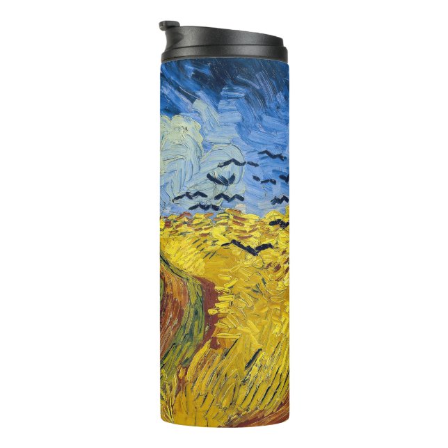 Vincent van Gogh - Wheatfield mit Crows Thermosbecher (Nach rechts gedreht)