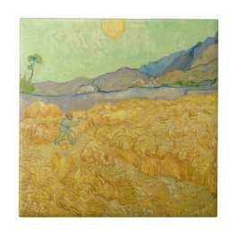 Vincent van Gogh - Wheatfield mit einem Sensenmann Fliese