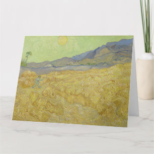 Vincent Van Gogh, Wheatfield mit einem Sensenmann Karte