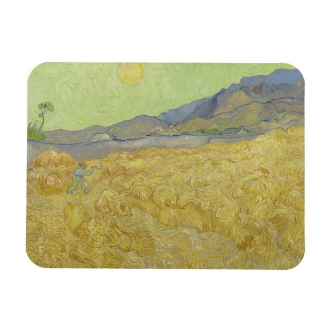 Vincent Van Gogh, Wheatfield mit einem Sensenmann Magnet (Horizontal)