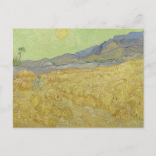 Vincent Van Gogh, Wheatfield mit einem Sensenmann Postkarte