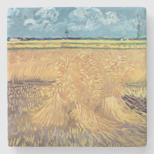 Vincent van Gogh Wheatfield mit Garben, 1888 Steinuntersetzer