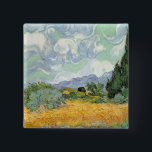 Vincent van Gogh | Wheatfield mit Zypressen, 1889 Button<br><div class="desc">Wheatfield mit Zypressen,  1889% pipe% durch Kunst-Standort Vincent van Goghs |: National Gallery,  Bild-Sammlungs-Zahl Londons,  Großbritannien | niederländische Künstler-|: BAL3585</div>
