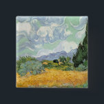Vincent van Gogh | Wheatfield mit Zypressen, 1889 Button<br><div class="desc">Wheatfield mit Zypressen,  1889% pipe% durch Kunst-Standort Vincent van Goghs |: National Gallery,  Bild-Sammlungs-Zahl Londons,  Großbritannien | niederländische Künstler-|: BAL3585</div>