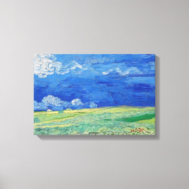 Vincent van Gogh - Wheatfields under Thunderclouds Leinwanddruck (Vorderseite)