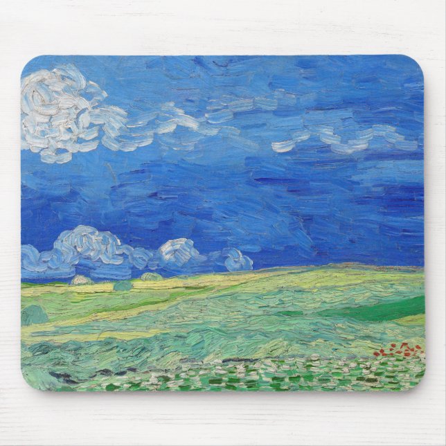 Vincent van Gogh - Wheatfields under Thunderclouds Mousepad (Vorne)