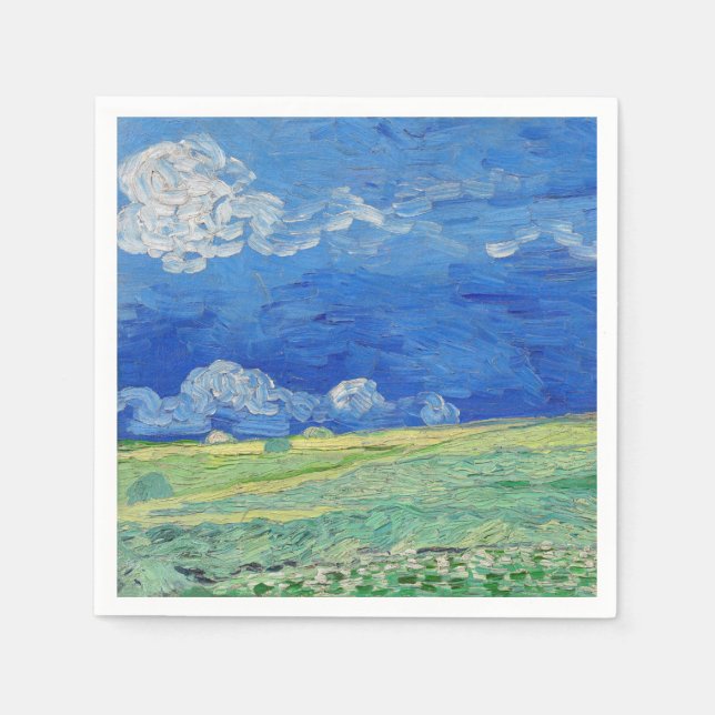 Vincent van Gogh - Wheatfields under Thunderclouds Serviette (Vorderseite)