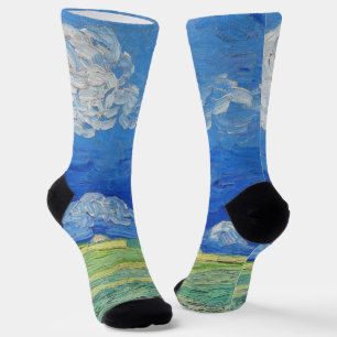 Vincent van Gogh - Wheatfields under Thunderclouds Socken