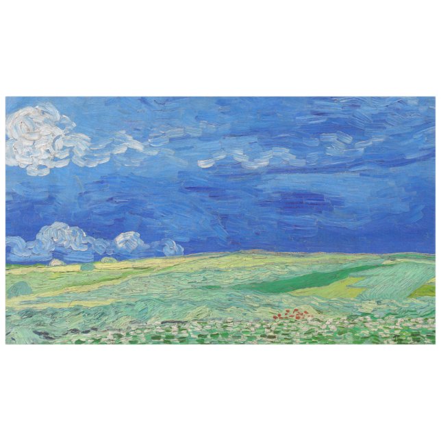 Vincent van Gogh - Wheatfields under Thunderwolke Tischdecke (Vorderseite (Horizontal))