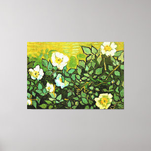 Vincent van Gogh - Wilde Rose, Leinwanddruck