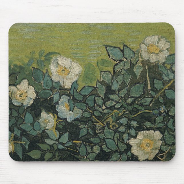 Vincent van Gogh - Wilde Rose Mousepad (Vorne)