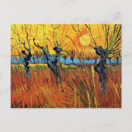 Vincent Van Gogh - Willows at Sunset Fine Art Postkarte