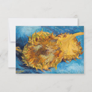 Vincent van Gogh - Zwei geschnittene Sonnenblumen Dankeskarte