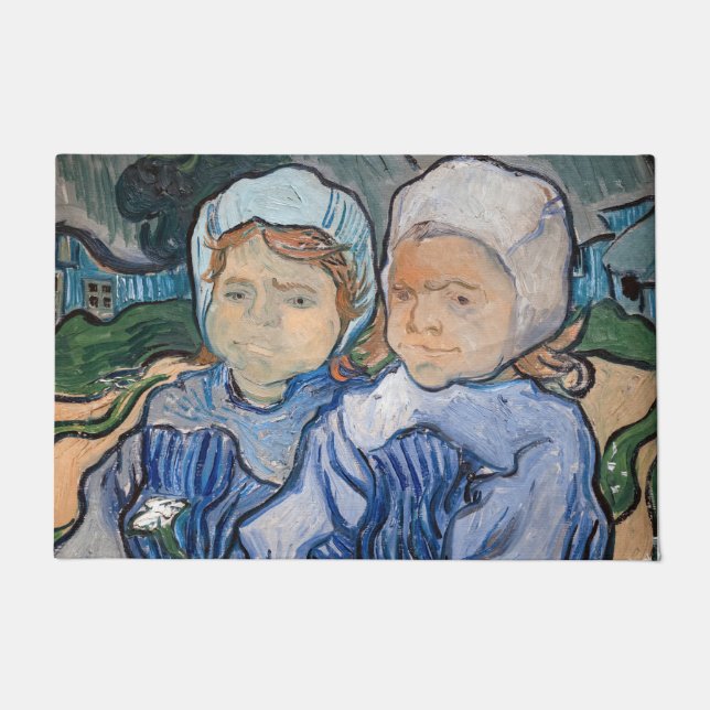 Vincent van Gogh - Zwei kleine Mädchen Fußmatte (Vorderseite)