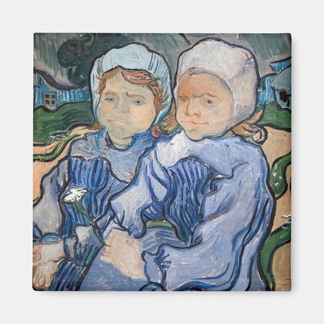 Vincent van Gogh - Zwei kleine Mädchen Magnet (Vorne)