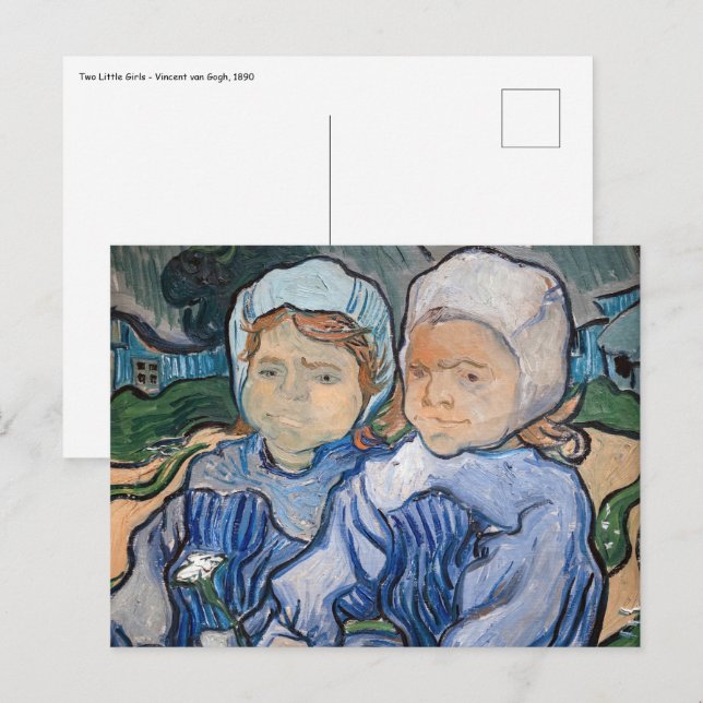 Vincent van Gogh - Zwei kleine Mädchen Postkarte (Vorne/Hinten)