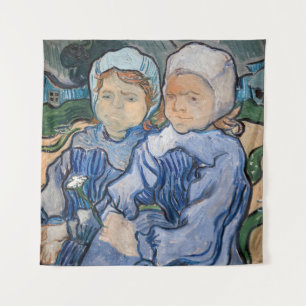 Vincent van Gogh - Zwei kleine Mädchen Wandteppich
