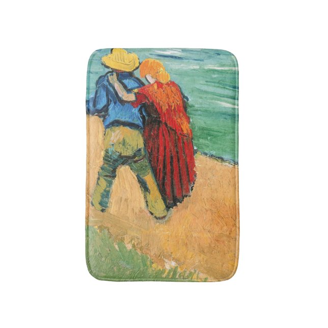 Vincent van Gogh - Zwei Liebhaber Badematte (Vorderseite Vertikal)